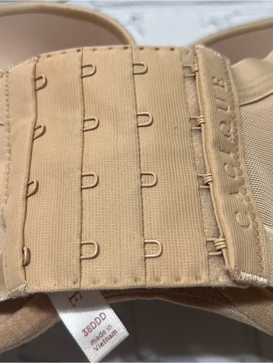 Cacique Max Boost Plunge Everyday Push Up Underwire Bra Tan Natural Nude 38 DDD - Picture 9 of 10